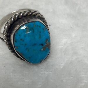 VTG Turquoise Ring Sterling Silver Southwestern Size 5.5 Christmas Gift‎